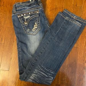 Antique Rivet Straight Leg Jeans - Size 25